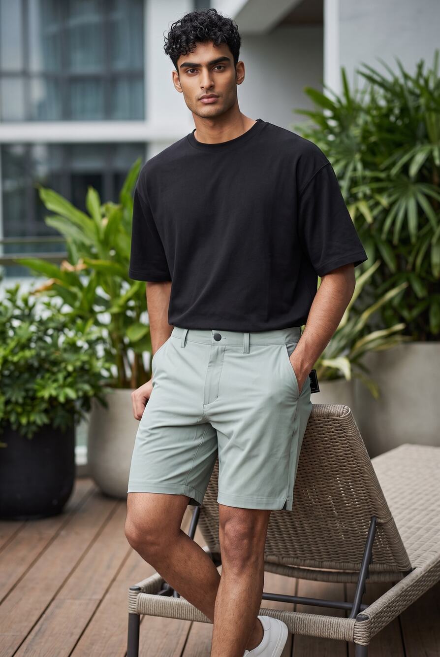 Vintage 1946 Men's Sage Green Flat Front Shorts Size 38 NWT Classic Preppy Style